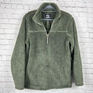 Alpine Sherpa 1/4 Zip Pullover Sweatshirt Women’s Size Small pretty sage green
